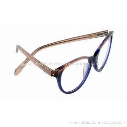 Popular oval acetate optical eyeglass frames with spring hinge